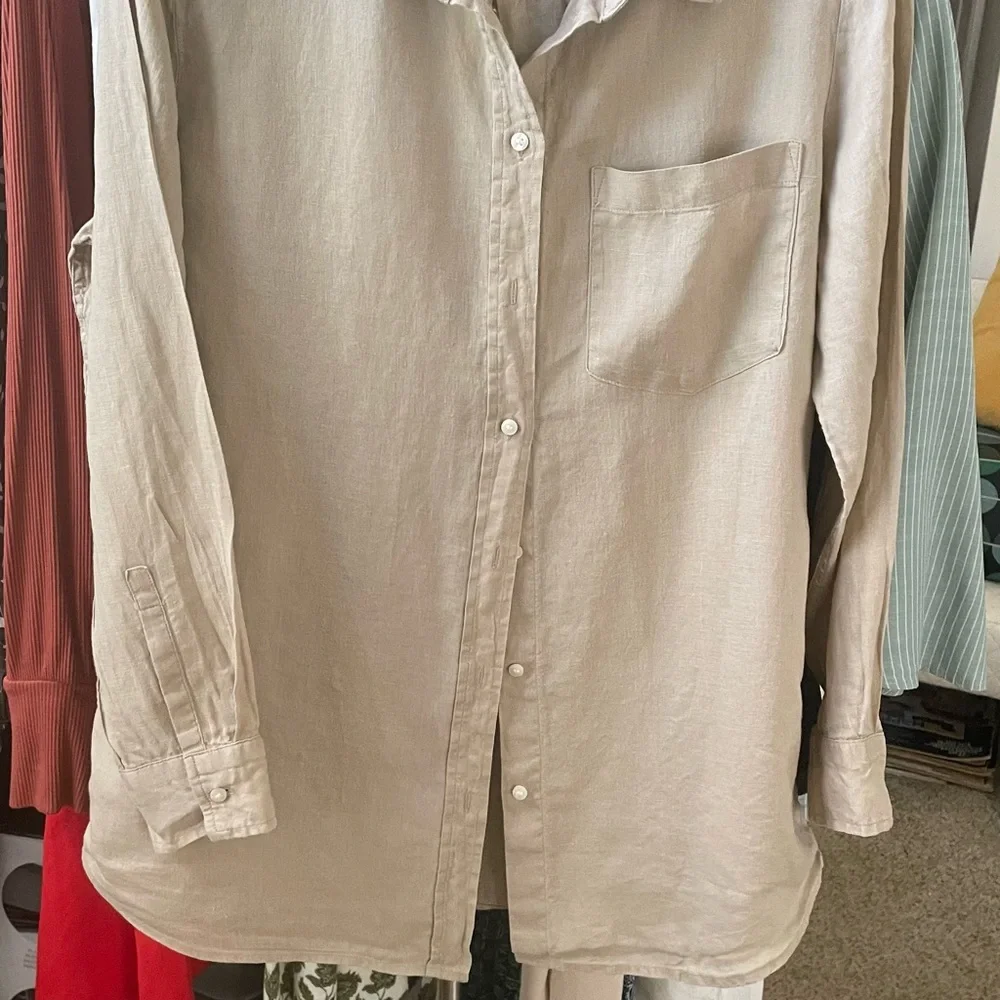 GAP Beige Linen Shirt - Picture 4 of 6